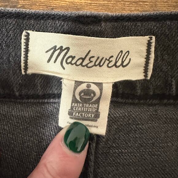 MADEWELL | The '90s Straight Crop Jean Benley Wash Stretch Raw Hems | Size 28 - Picture 8 of 11
